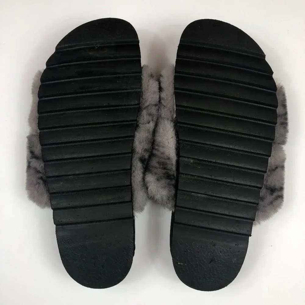 Steve Madden Amari Cozy Faux Fur Comfort Insole Footbed Sandals Fairycore